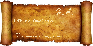 Héra Amelita névjegykártya